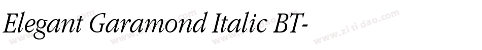 Elegant Garamond Italic BT字体转换